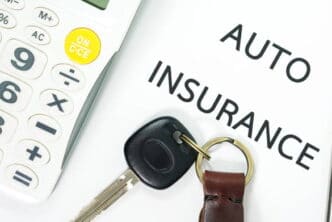 Auto Insurance With Car Key And Calculator