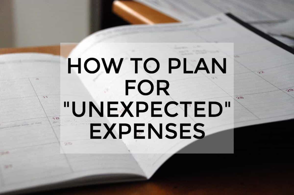 unexpected expenses plan